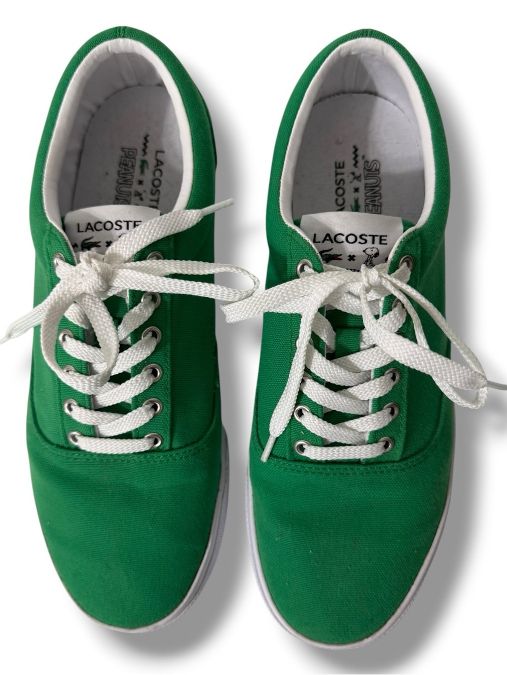Lacoste x Peanuts Jump Serve Sneakers Men’s 9 Green Canvas Snoopy Limited